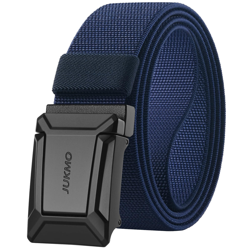 JUKMO Men's Stretch Tactical Belt, 1.5" Elastic Nylon Web with Flip Buckle
