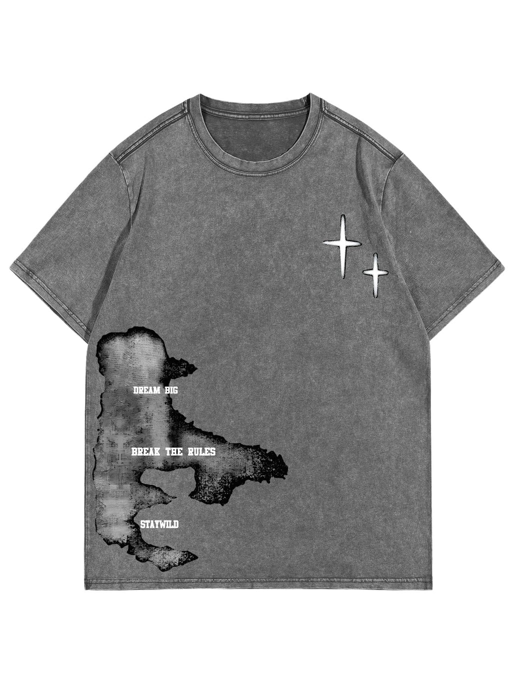 Verdusa Men's Y2k Graphic Tees Short Sleeve Crew Neck Grunge Shirts