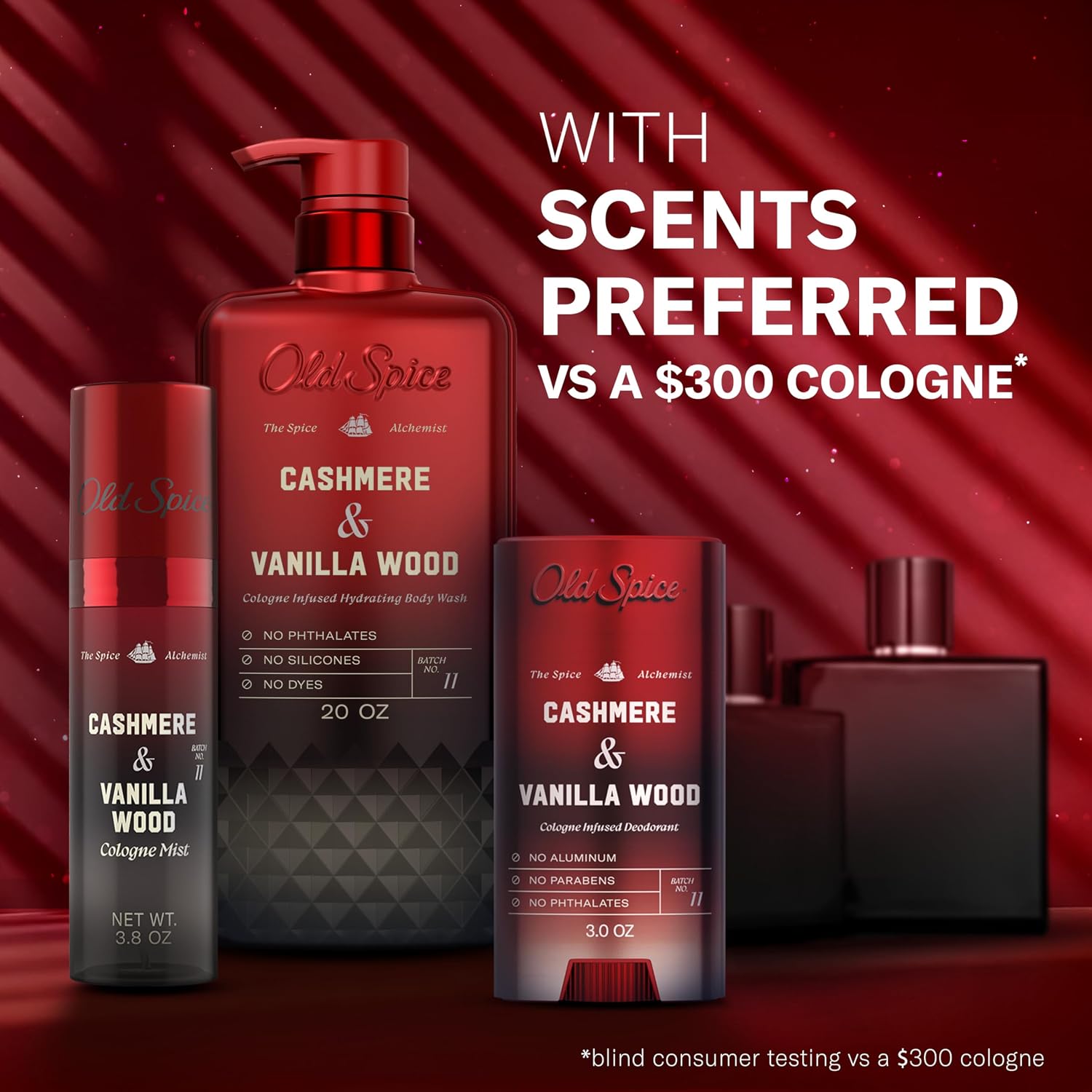Old Spice Body Wash for Men, Cashmere + Vanilla Wood Scent, 20 fl oz