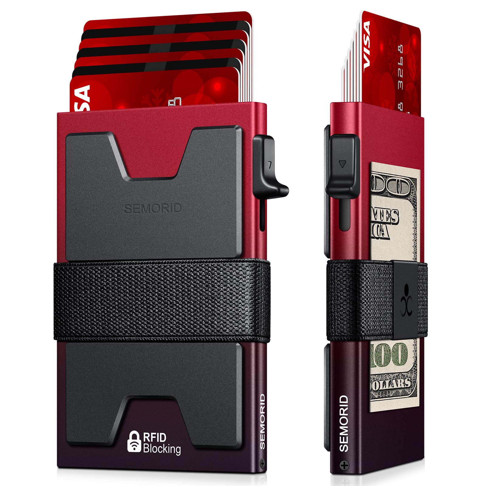 SEMORID RFID Blocking Slim Card Holder Wallet for Men Wallet Minimalist