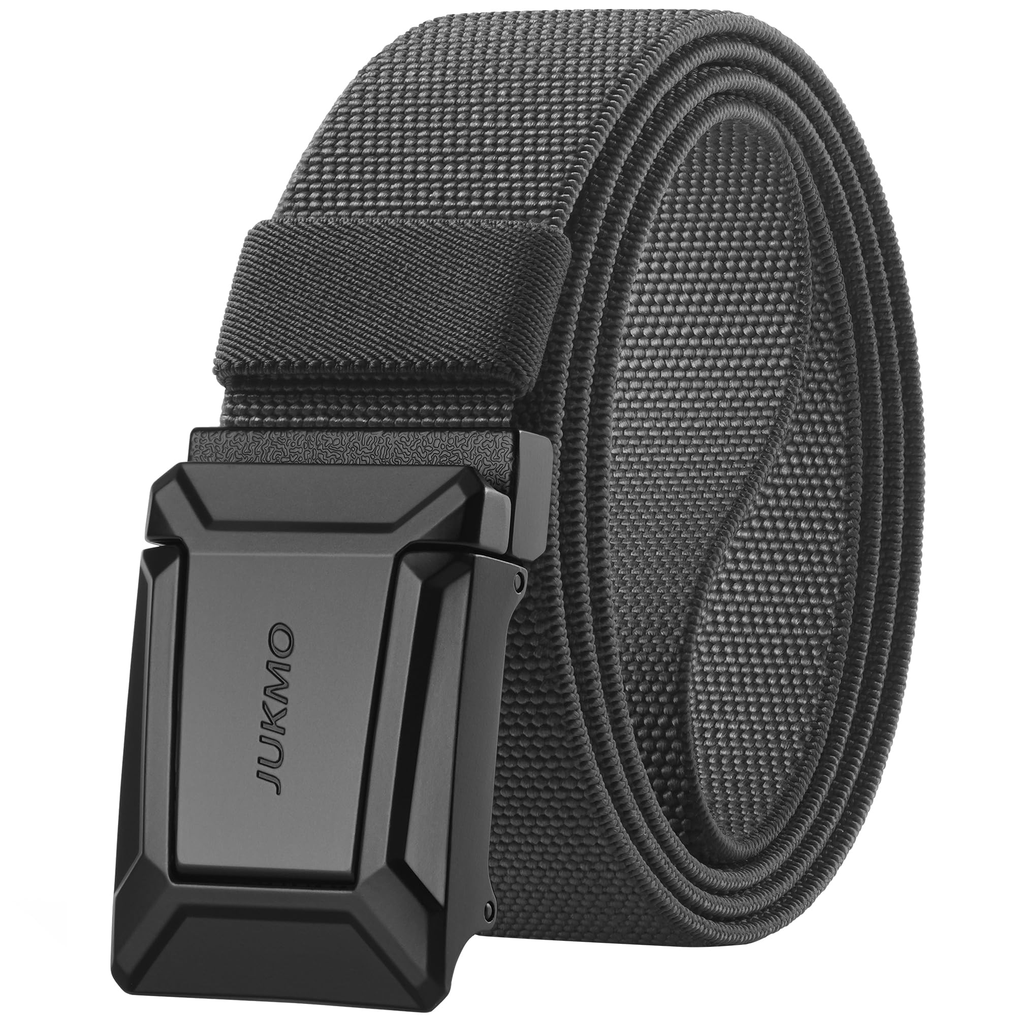 JUKMO Men's Stretch Tactical Belt, 1.5" Elastic Nylon Web with Flip Buckle