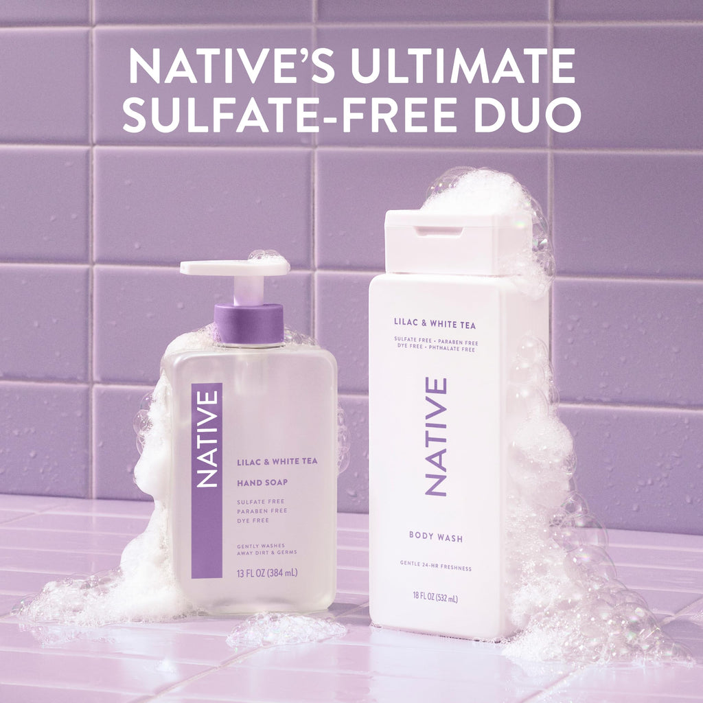 Native Clean Body Wash, Gentle & pH-balanced for Sensitive Skin, 24-Hr Freshness for Men & Women, Vegan & Cruelty-Free, Free of Sulfates, Parabens & Phthalates, Sea Salt & Cedar, 18 fl oz