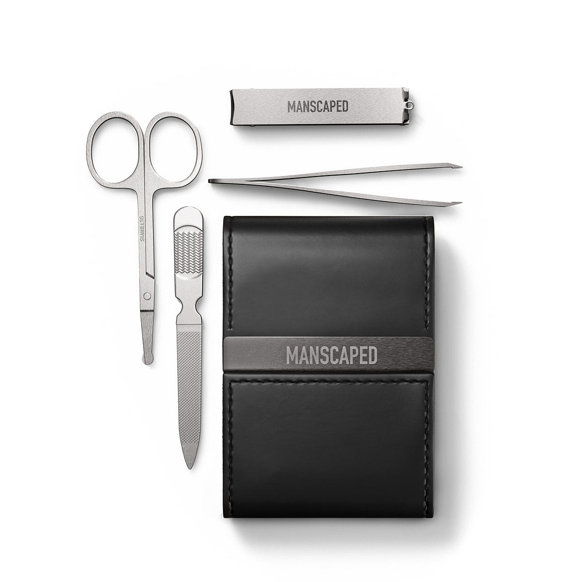 MANSCAPED® Shears 3.0, 5-Piece Precision Men’s Nail Grooming Travel Kit