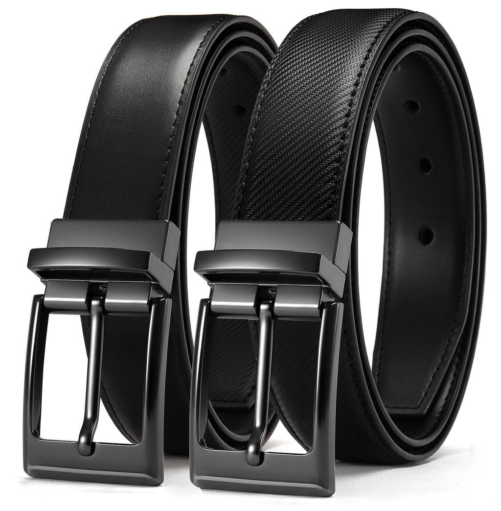 CHAOREN Reversible Belt Men 1 Piece - 1.25" Leather Dress Belt