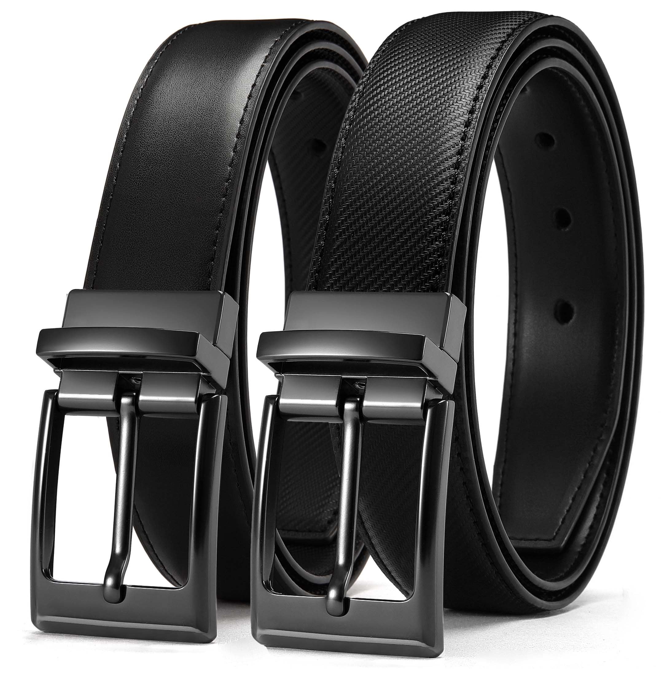 CHAOREN Reversible Belt Men 1 Piece - 1.25" Leather Dress Belt