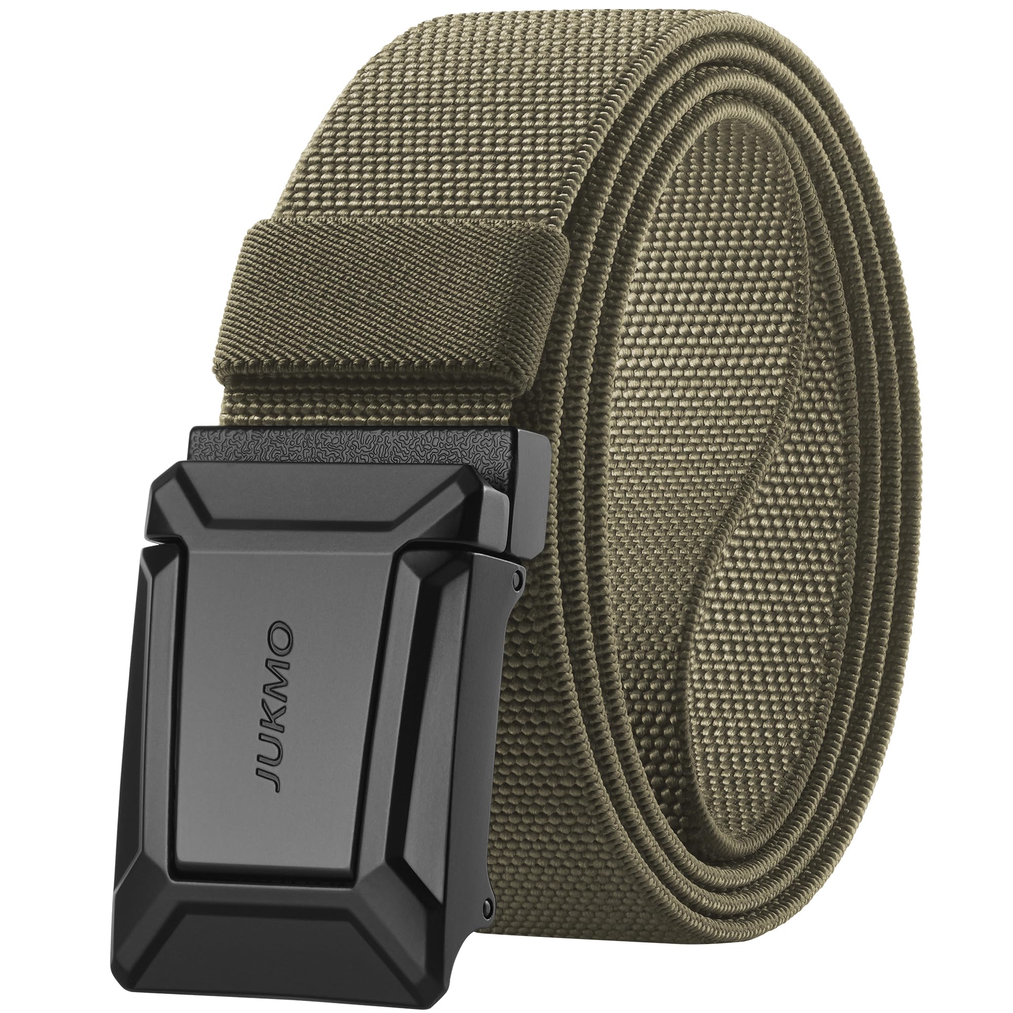 JUKMO Men's Stretch Tactical Belt, 1.5" Elastic Nylon Web with Flip Buckle