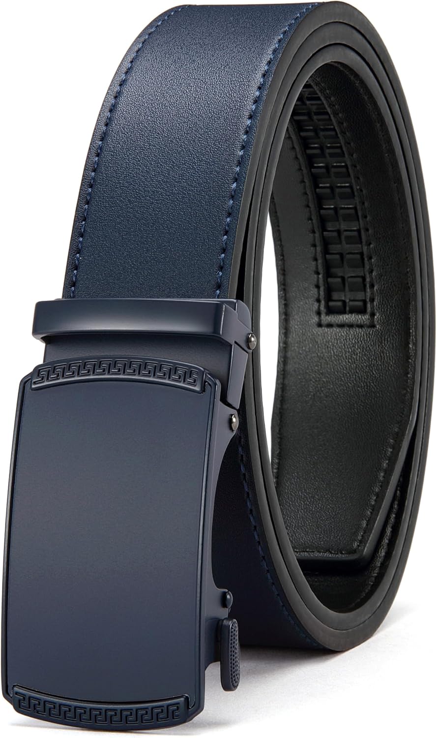 CHAOREN Men's Leather Ratchet Belt - Customizable Fit (35mm)