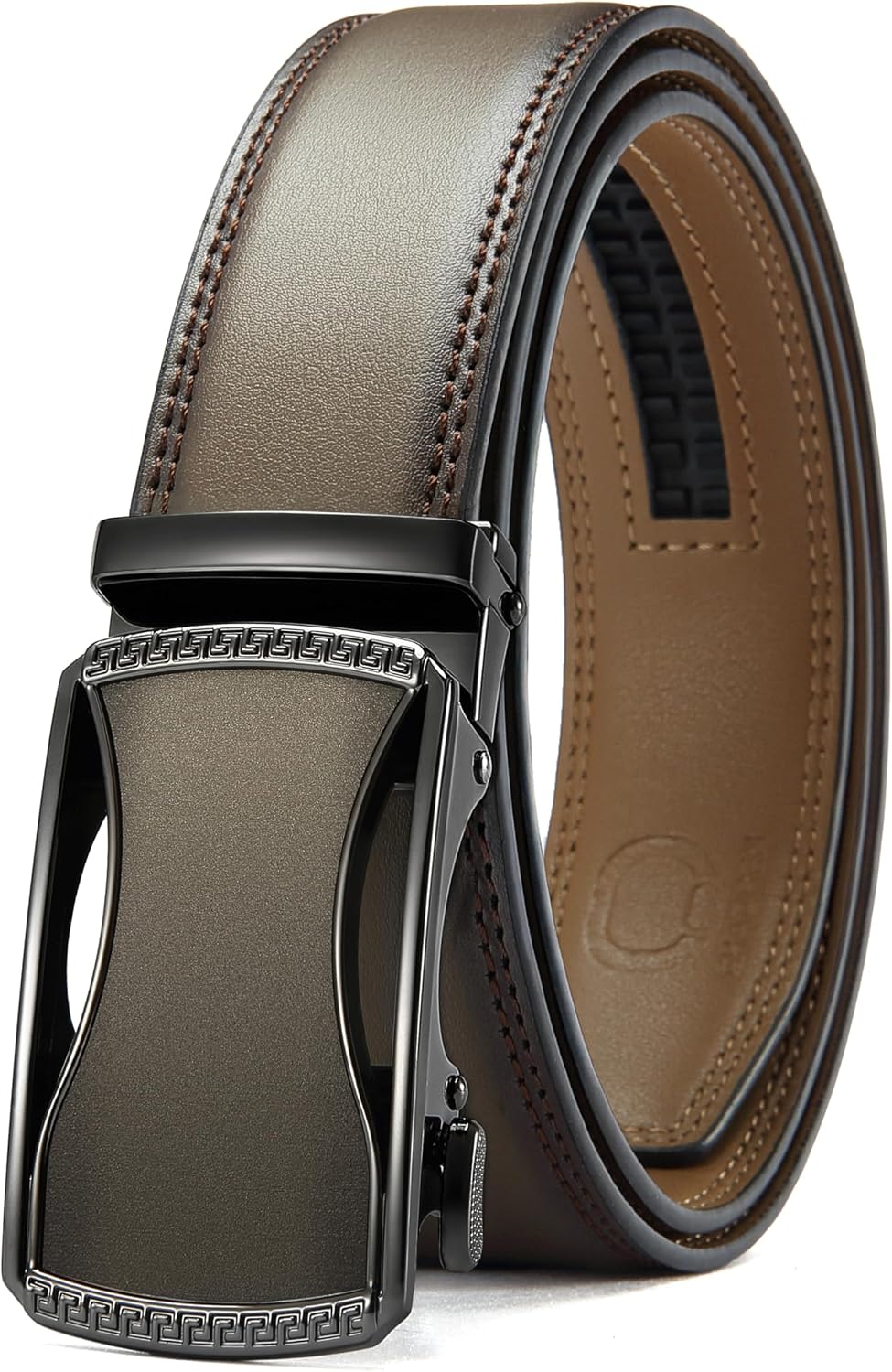 CHAOREN Men's Leather Ratchet Belt - Customizable Fit (35mm)