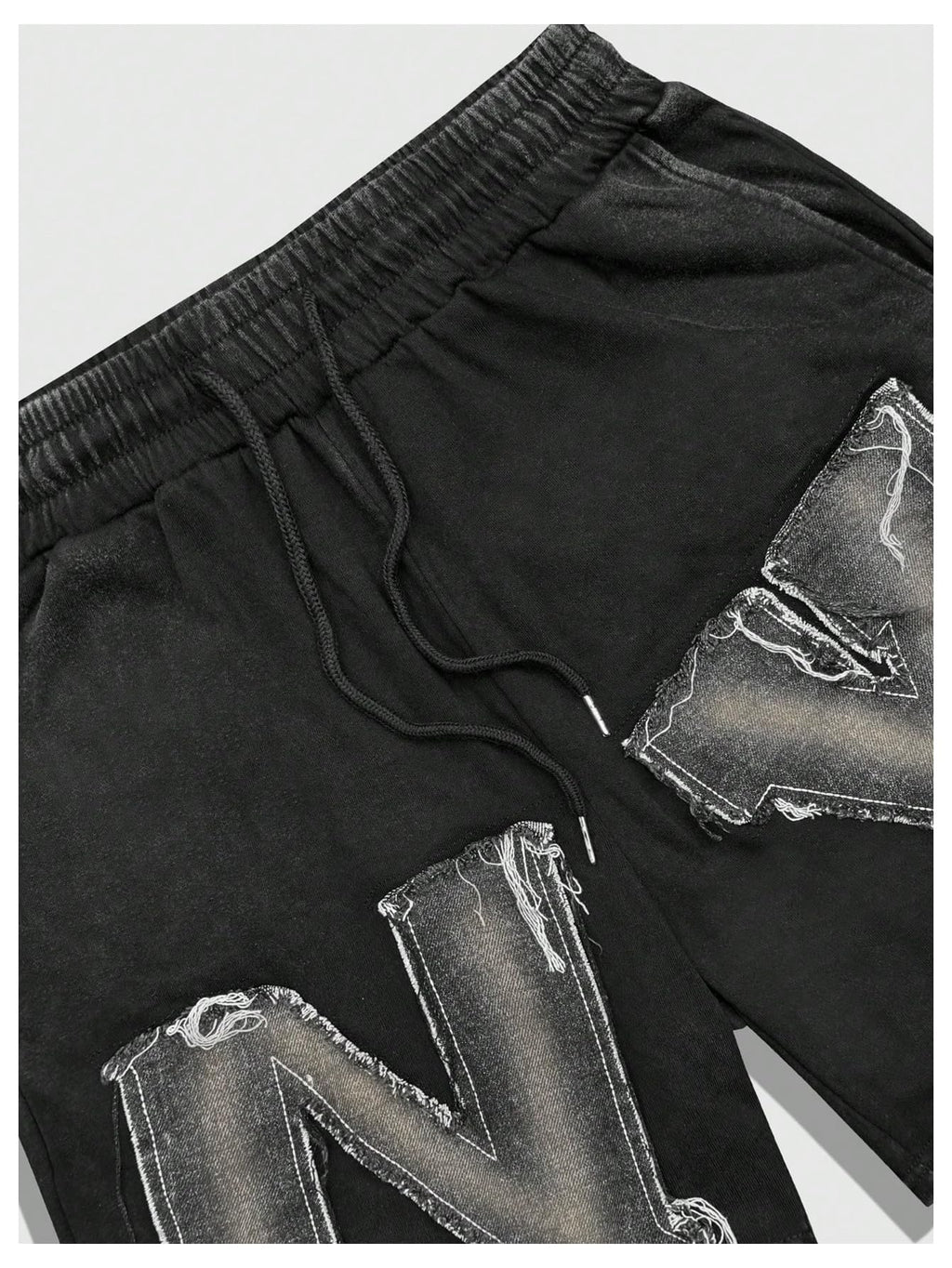 VIPWOLF Men's Star Graphic Y2k Shorts Distressed Track Shorts Streetwear