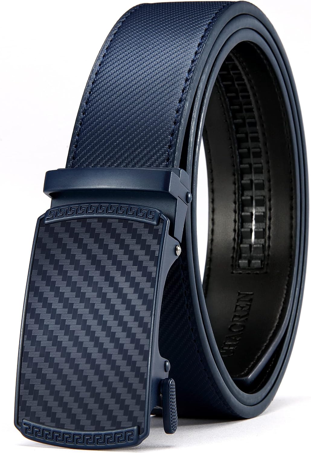 CHAOREN Men's Leather Ratchet Belt - Customizable Fit (35mm)