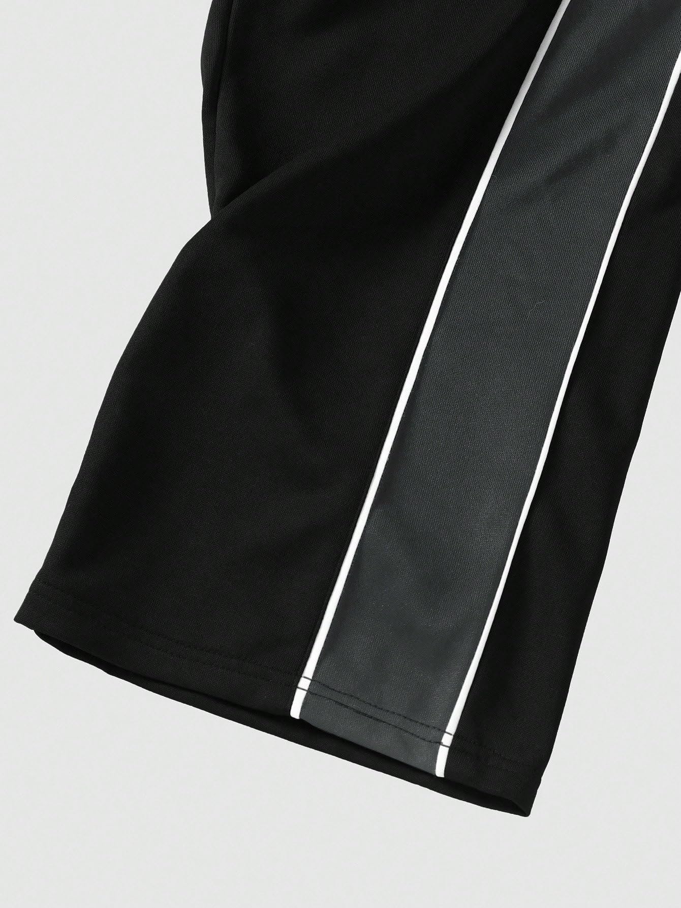 QJQ Men's Baggy Track Pants Casual Wide Leg Striped Side Sweatpants Drawstring Elastic Waist Y2k Streetwear