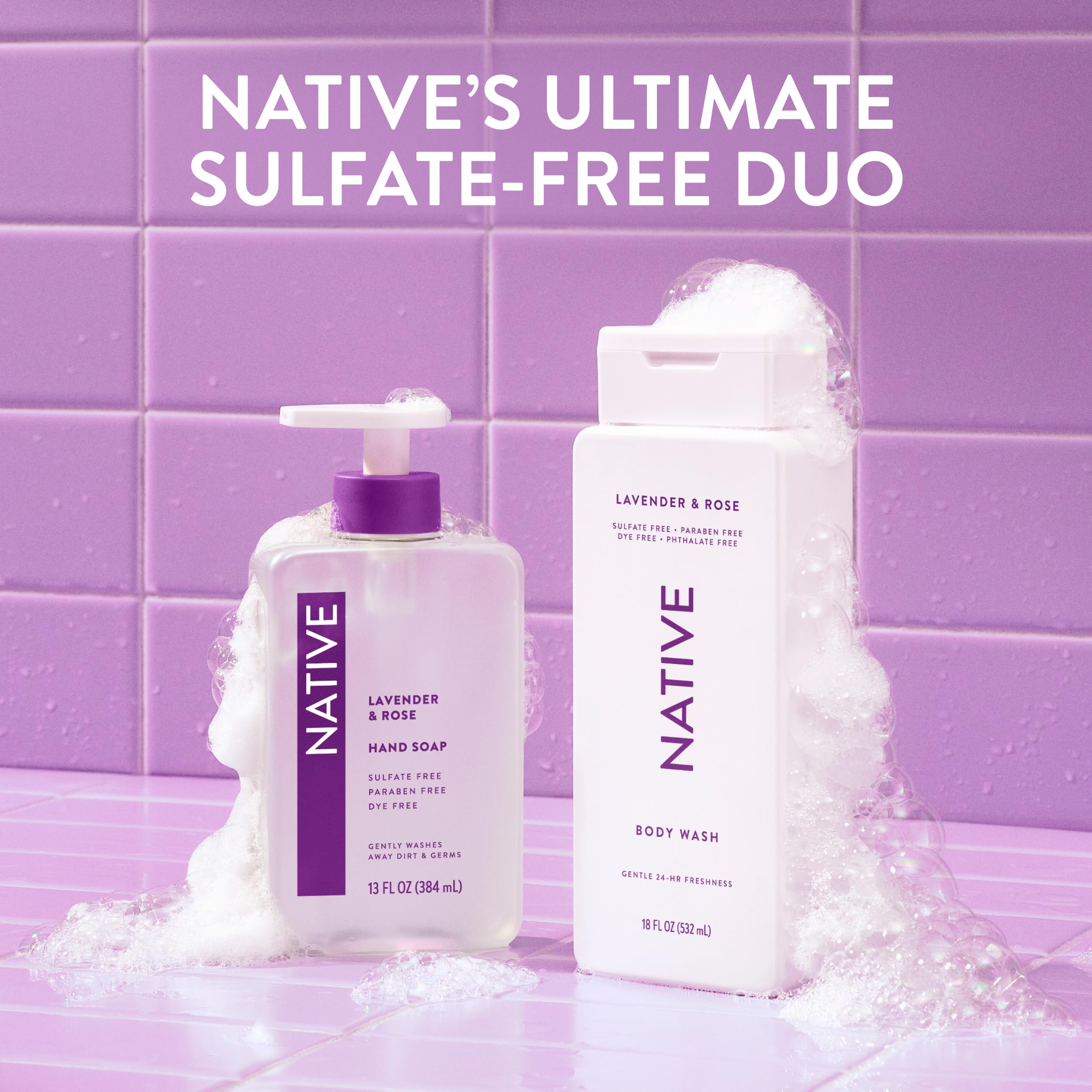 Native Clean Body Wash, Gentle & pH-balanced for Sensitive Skin, 24-Hr Freshness for Men & Women, Vegan & Cruelty-Free, Free of Sulfates, Parabens & Phthalates, Sea Salt & Cedar, 18 fl oz