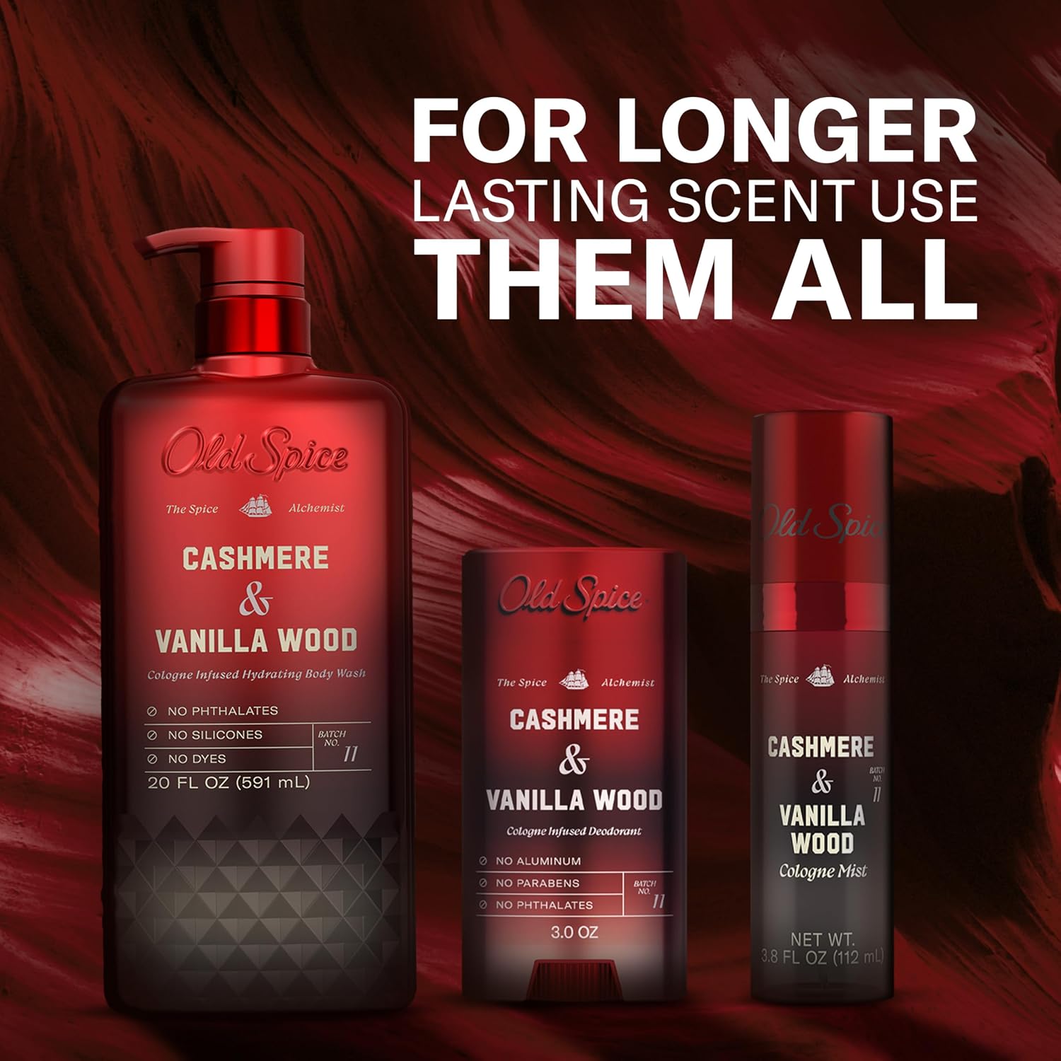 Old Spice Body Wash for Men, Cashmere + Vanilla Wood Scent, 20 fl oz