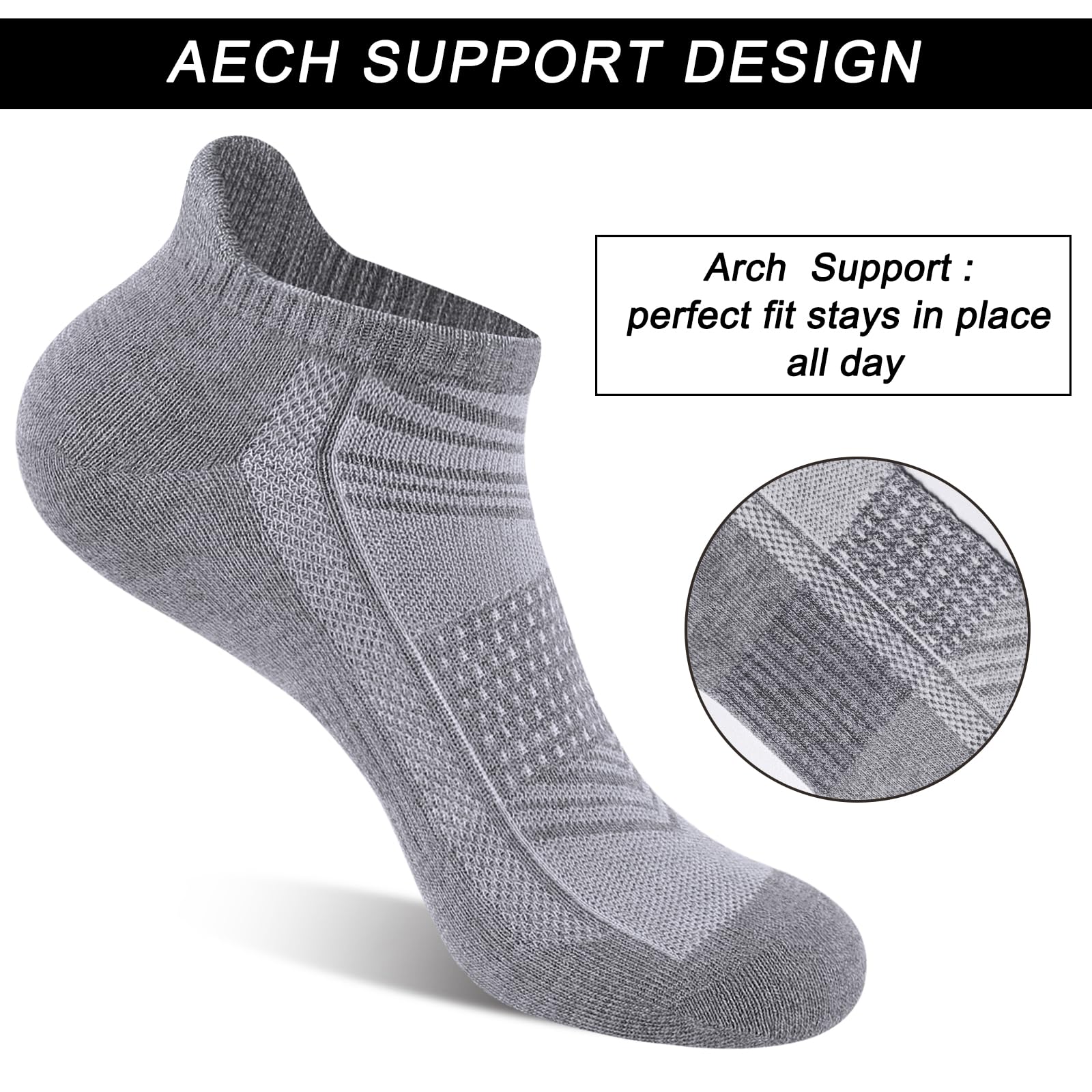 shnn 14 Pairs Mens/Womens Ankle Socks Breathable Casual Low Cut Short Socks for Men/Women with Heel Tab