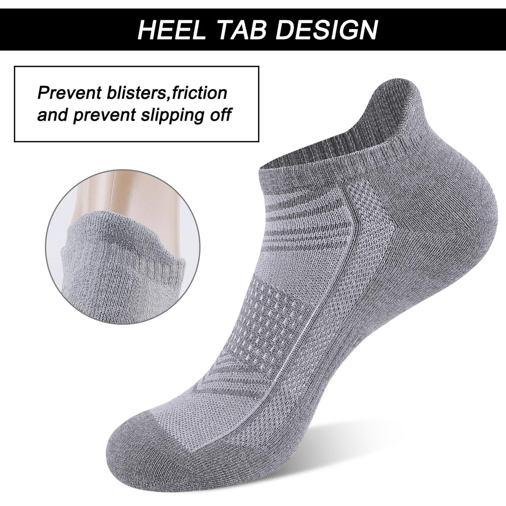 shnn 14 Pairs Mens/Womens Ankle Socks Breathable Casual Low Cut Short Socks for Men/Women with Heel Tab