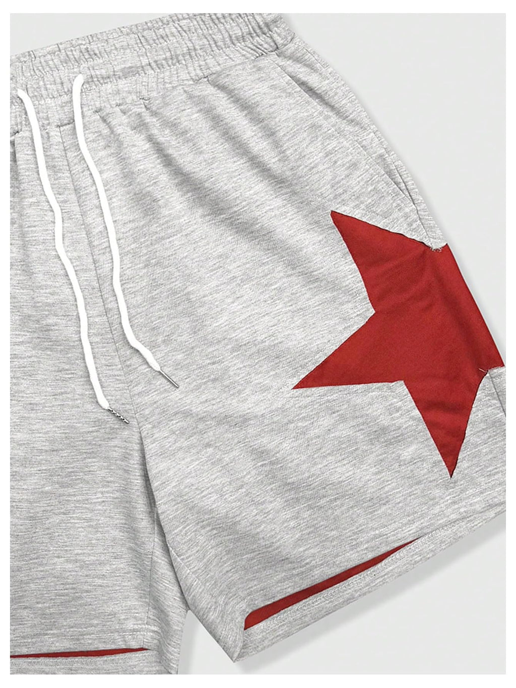 VIPWOLF Men's Star Graphic Y2k Shorts Distressed Track Shorts Streetwear