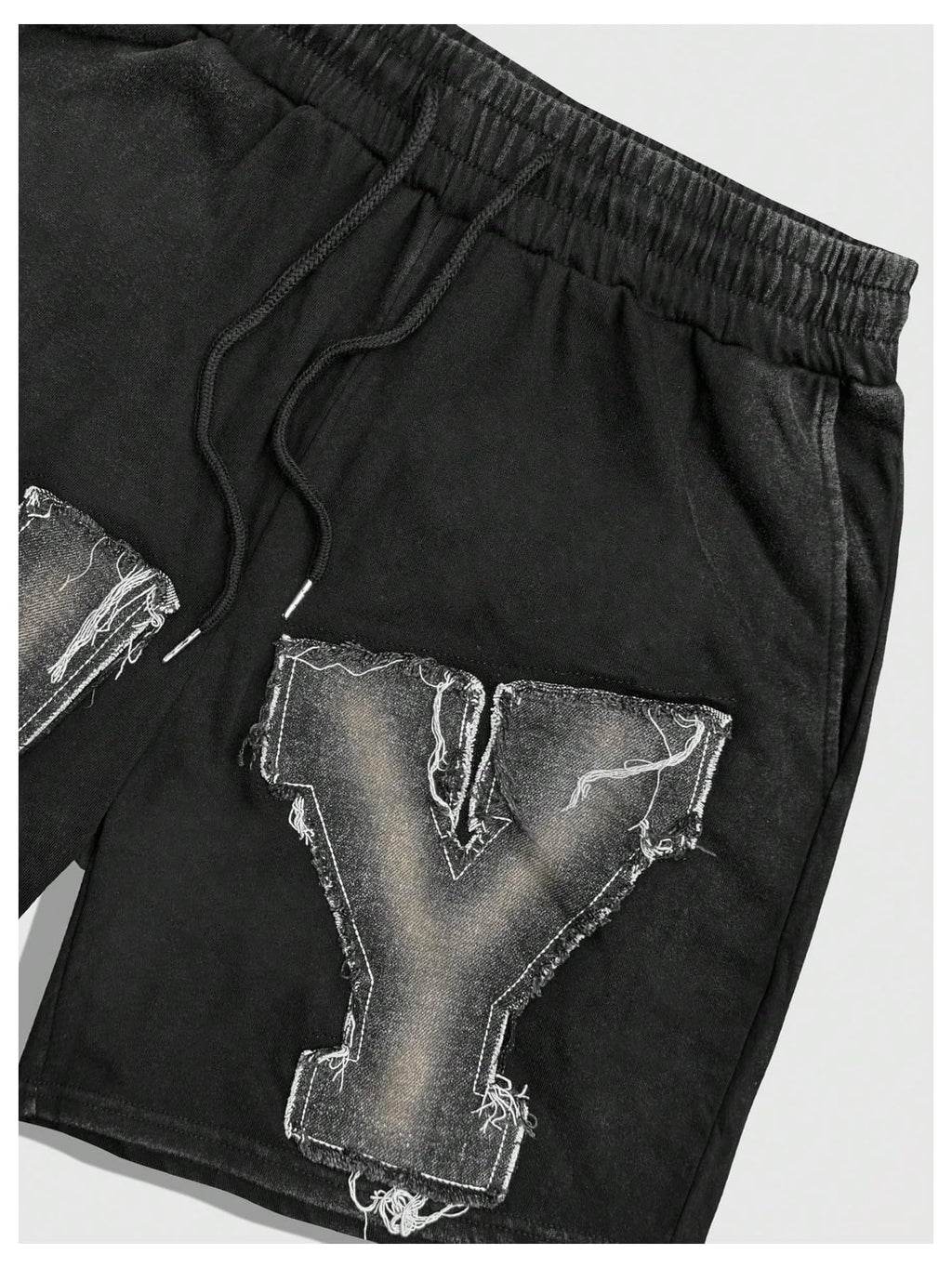VIPWOLF Men's Star Graphic Y2k Shorts Distressed Track Shorts Streetwear