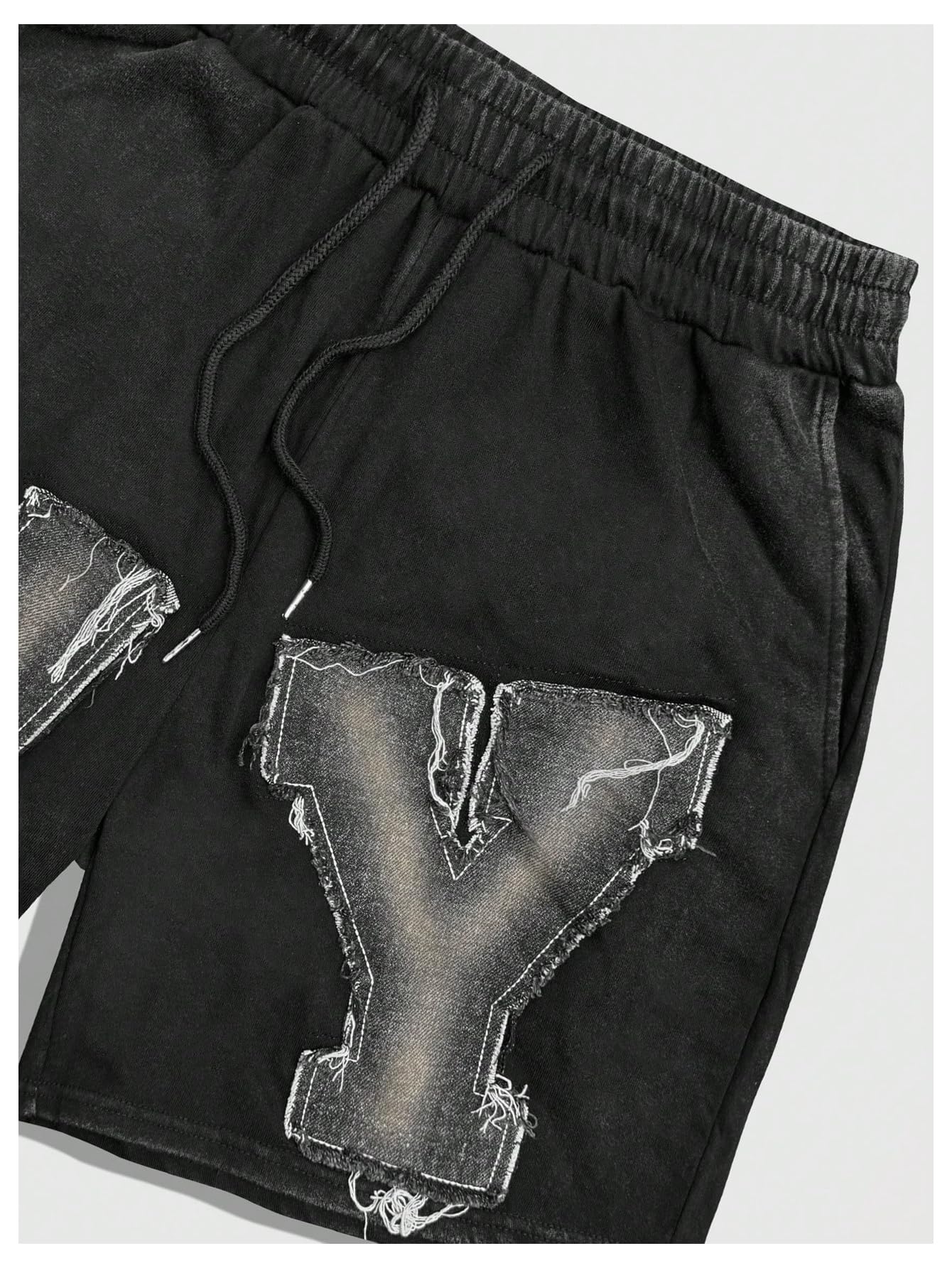 VIPWOLF Men's Star Graphic Y2k Shorts Distressed Track Shorts Streetwear