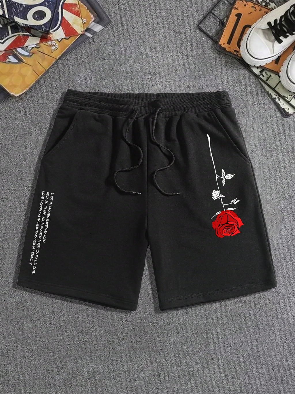 SHENHE Men's Graphics Shorts Print Workout Track Streetwear Shorts