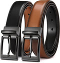 CHAOREN Reversible Belt Men 1 Piece - 1.25" Leather Dress Belt