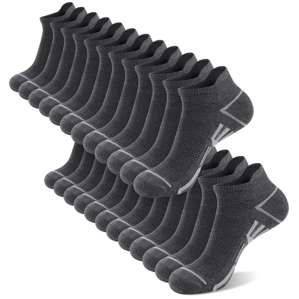 shnn 12 Pairs Mens Ankle Socks Athletic Casual Low Cut Short Socks for Men