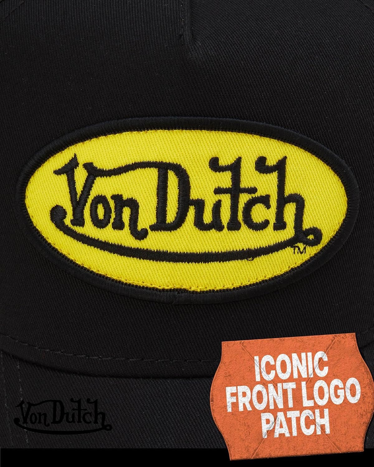Von Dutch Unisex Trucker Hat - Retro Classic Solid Color Mesh Back Snapback Baseball Cap for Men & Women.