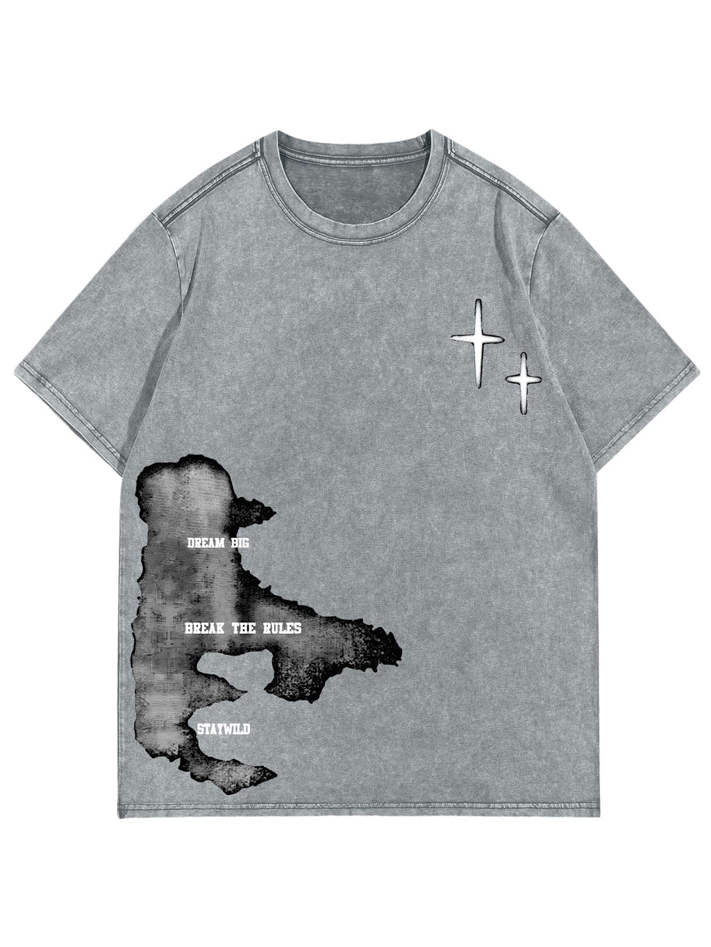 Verdusa Men's Y2k Graphic Tees Short Sleeve Crew Neck Grunge Shirts