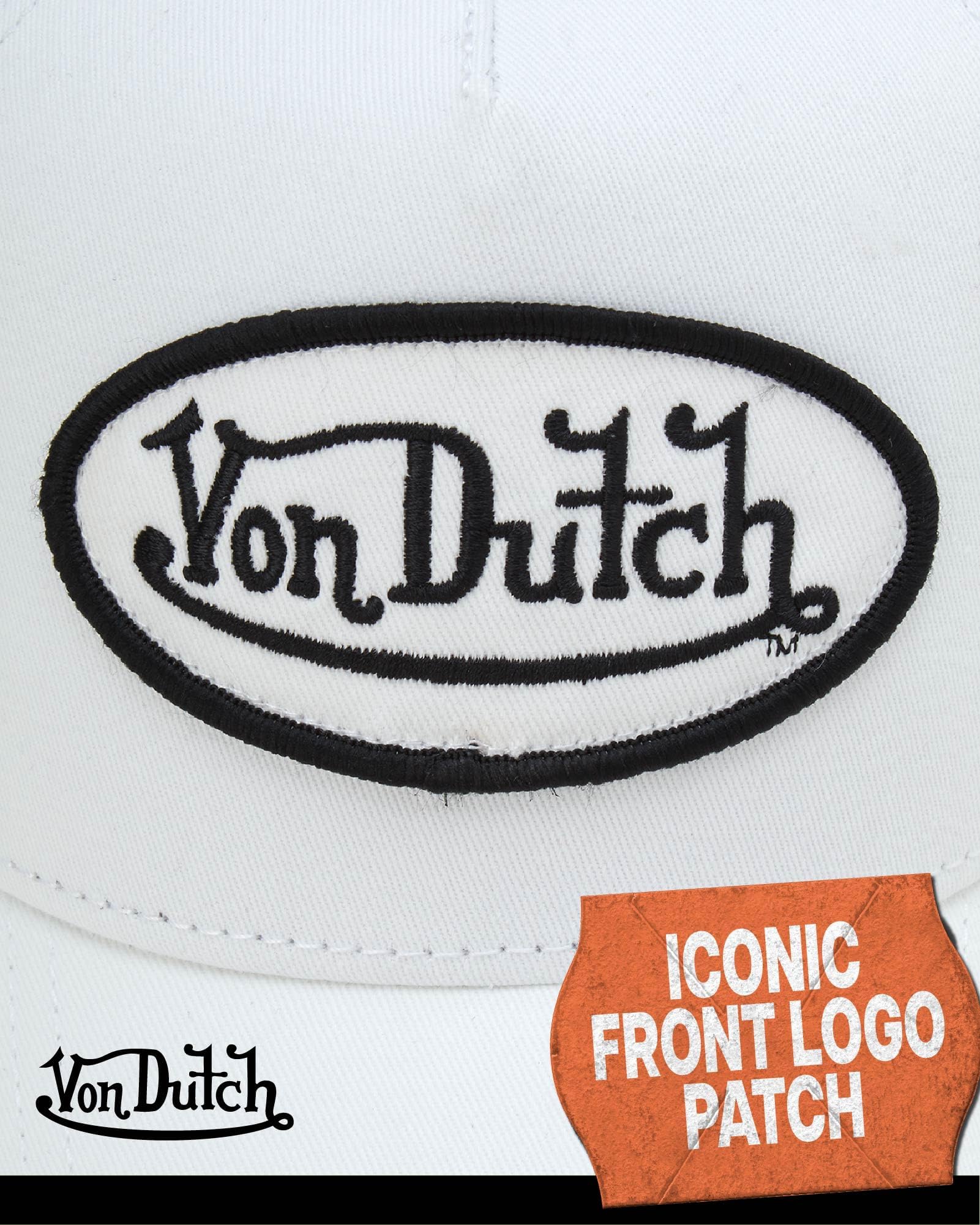 Von Dutch Unisex Trucker Hat - Retro Classic Solid Color Mesh Back Snapback Baseball Cap for Men & Women.