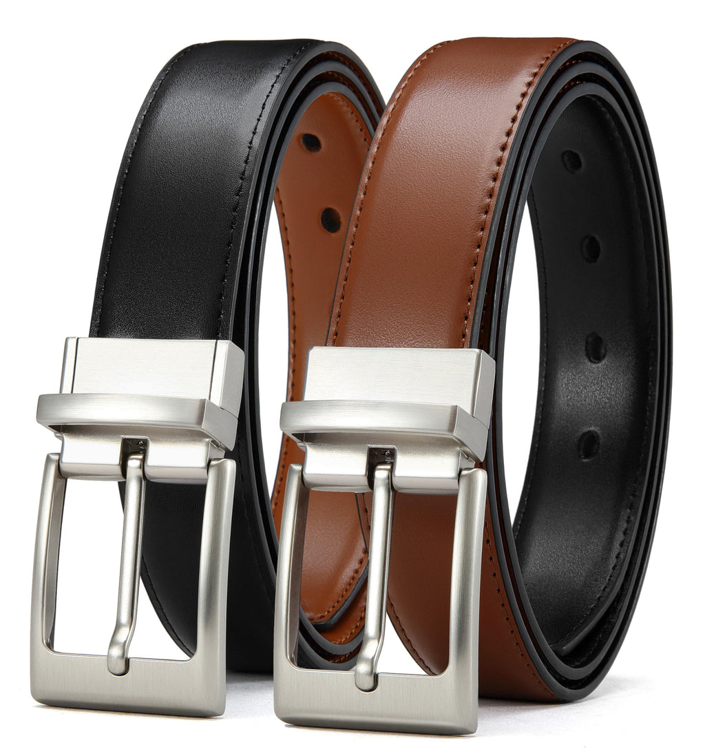 CHAOREN Reversible Belt Men 1 Piece - 1.25" Leather Dress Belt