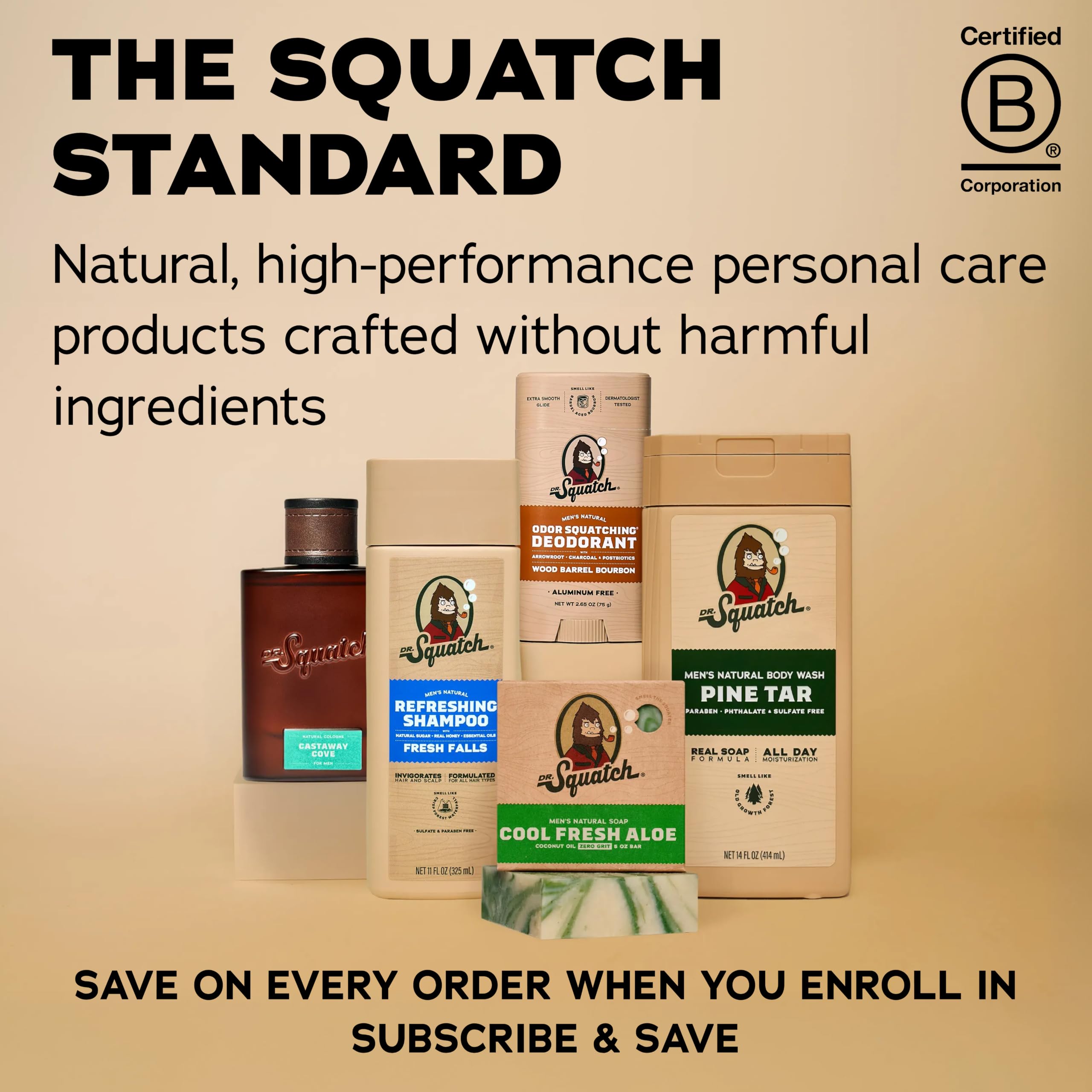 Dr. Squatch Natural Men's Body Wash Shower Gel - Cleansing, Nourishing, Long Lasting Scent, Moisturizing Body Wash for Men - Birchwood Breeze + Rainforest Rapids (14 oz, 2-Pack)