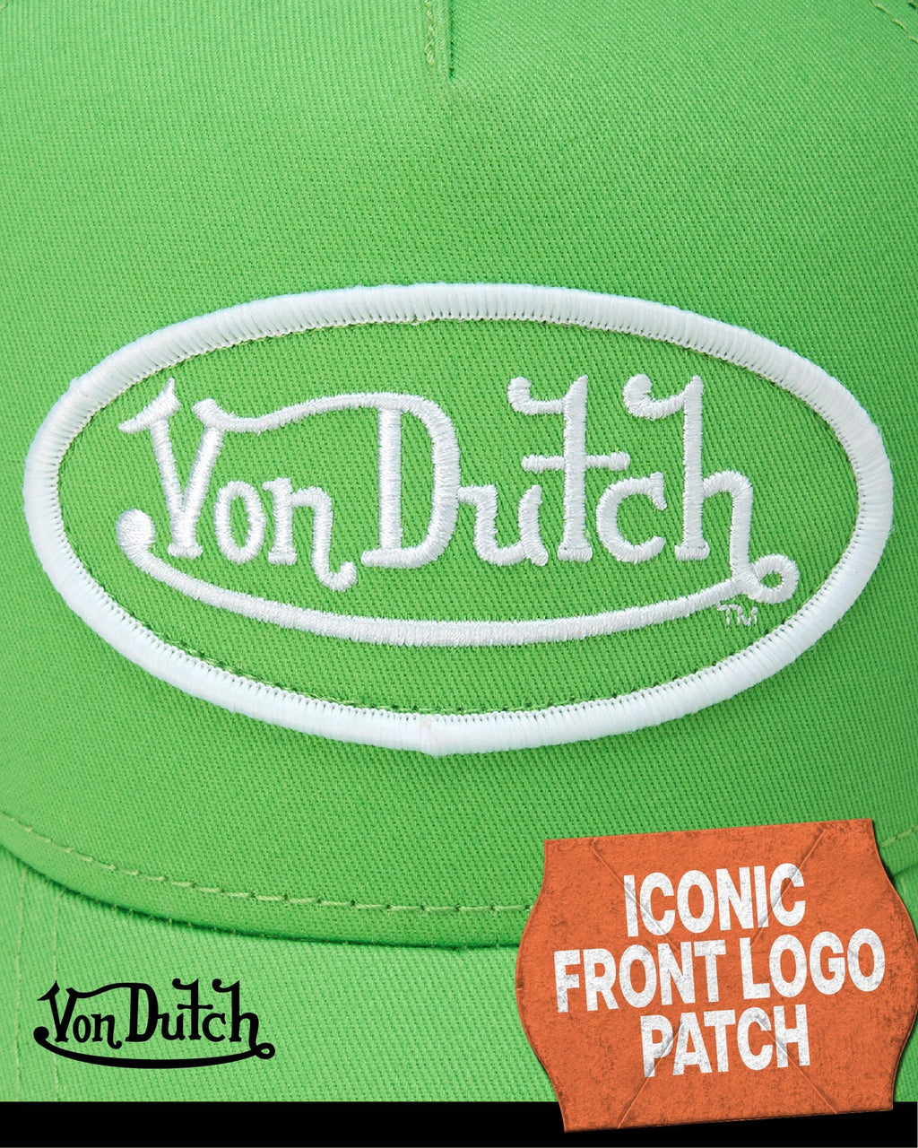 Von Dutch Unisex Trucker Hat - Retro Classic Solid Color Mesh Back Snapback Baseball Cap for Men & Women.