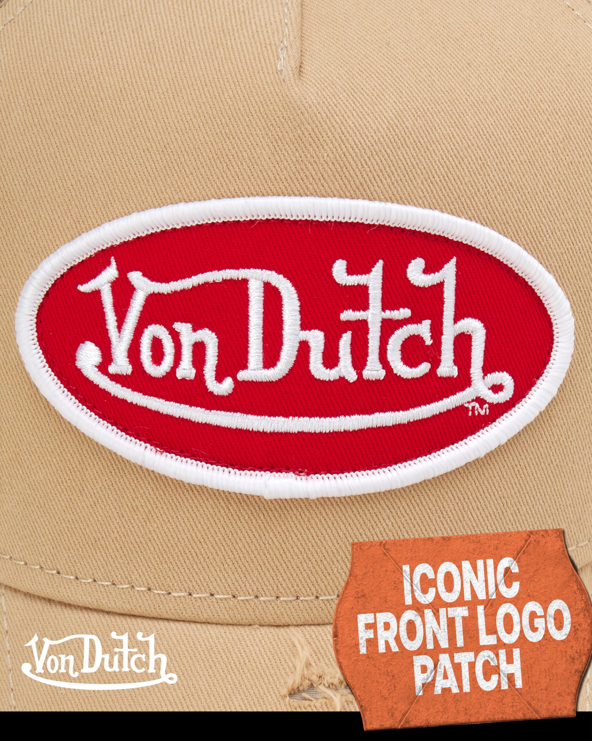 Von Dutch Unisex Trucker Hat - Retro Classic Solid Color Mesh Back Snapback Baseball Cap for Men & Women.