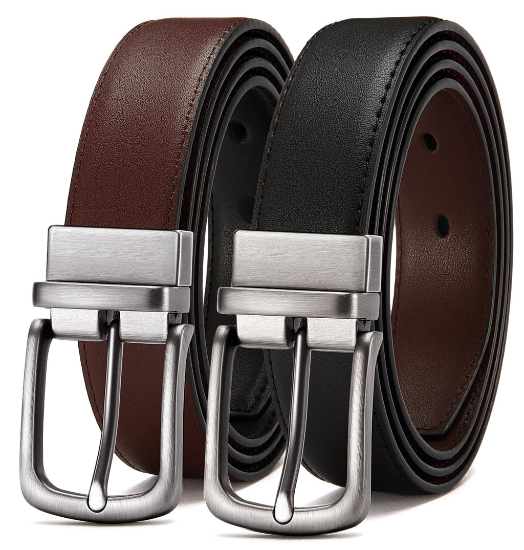 CHAOREN Reversible Belt Men 1 Piece - 1.25" Leather Dress Belt