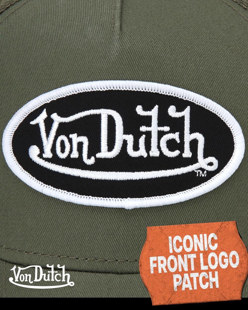 Von Dutch Unisex Trucker Hat - Retro Classic Solid Color Mesh Back Snapback Baseball Cap for Men & Women.